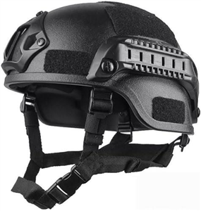 aleawol Tactical Black Airsoft Helmet, Adjustable Lightweight Game Fast Helmet for Outdoor Sport Airsoft Paintball CS Halloween Cosplay Party