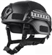 aleawol Tactical Black Airsoft Helmet, Adjustable Lightweight Game Fast Helmet for Outdoor Sport Airsoft Paintball CS Halloween Cosplay Party