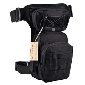 Huntvp Drop Leg Bag Thigh Bag Motorcycle Waist Bag Utility Belt Leg Bags Cross Over Hip Pack Pouch for Women Men Motorbike Metal Detecting Accessories Cycling Hiking Traveling Camping