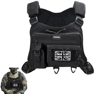 Jueachy Chest Bag For Men: Tactical Running Chest Vest Utility Chest Rig EDC Pouch Pack for Running Hiking Travel
