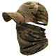 ehsbuy Baseball Caps for Men with Cooling Neck Gaiter Face Scarf Mask Army Tactical Military Hat Neck Tube Snoods for Running Hunting Camping Cycling Fishing Outdoor Sports