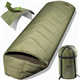 Envelope Sleeping Bag for Adults, 3-4 Season Lightweight Camping Bag, Compact Single Sleeping Bag with Storage Sack (220x84cm) - Warm for Hiking,Bivvy, Backpacking, Outdoor Travel
