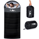 SAIL XL Sleeping Bag Extra Wide for Big & Tall Person 3-4 Season 1.6KG 250GSM Lightweight,Waterproof Indoor & Outdoor Use for Adults for Hiking, Backpacking and Camping - Black