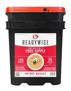 ReadyWise, 120 Servings, Lunch & Dinner Only, 13 Diffent Recipies, Grab & Go Bucket, Freeze Dried, Up To 25 Years Shelf Life, Emergency Food, 7 Days Food For 2 Persons, 2 Weeks Supply