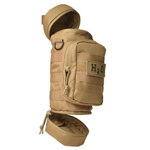 Orca Tactical Molle Water Bottle Pouch - Molle Water Bottle Holder for Backpack – Tactical Pouch for 32 oz & 40 oz Bottles – Insulated Water Bottle Holster – Keeps Drinks Cooler Longer (Coyote Brown)