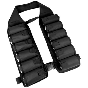 LUMINFLY Tactical Drink Holder Vest, Adjustable 12 Can Beverage Carrier, Quick Release Shoulder Sling, Black Nylon
