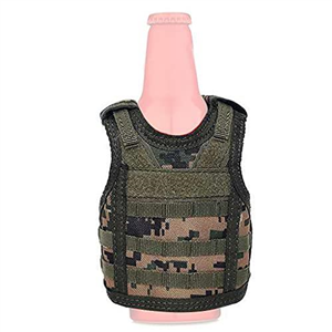 AQzxdc Tactical Beer Bottle Cover Mini Miniature Molle Vest Personal Bottle Drink Set Adjustable Shoulder Strap,BCP,20 Pcs