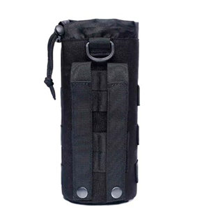ZFFOZZ Outdoor Water Bottle Amry Molle Holder Pouch Tactical Bag Drink Military Kettle(BLACK)