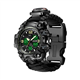 23-in-1 Survival Military Digital Watch, Mens Tactical Multi-Functional and Adjustable Wristband Outdoors Waterproof Sports Dual Dial Watches with Compass Paracord Band, Black, Digital