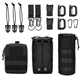 Molle Bag 3 Pack Tactical Waist Bags with 12 Accessories Multifunctional Fanny Pack Compact Belt Bag Bum Bag EDC Pouch for Camping Cycling Training