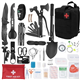 QLOUNI 71 PCS 32 in 1 Survival Kit Professional Outdoor Home Emergency Kit Outdoor Equipment Survival Equipment for Camping, Bush, Hiking, Hunting, Adventure