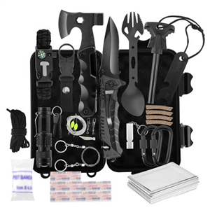 Emergency Survival Kit, 18 in 1 Outdoor Survival Equipment Emergency Tool, for Camping Hiking Hunting Outdoor Adventure