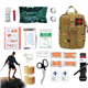 Mineup 54 PCS First Aid Kit, Emergency Trauma Kit First Aid Bag, Jumbo Trauma Bag, First Aid Molle Pouch for Home & Workplace Includes Bandages, Tourniquet & Essentials for Everyday Situations(Brown)