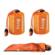 2 Pcs Emergency Sleeping Bag with 2 pcs Reusable Survival Blanket, Lightweight Bivvy Bag with Survival Whistle, Shelter Blanket Bags, Thermal Bivy Sack for Camping, Hiking, Outdoor Use