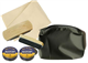 CL Distribution Military Boot/Shoe Cleaning Kit - Brown + Black Saphir Polish - Selvyt Cloth - 2 Large Brushes - Zipped Green Pouch