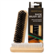 2 Shoe Brush Set - Traditional Wooden Handle Brushes For Cleaning, Polishing Leather Shoes & Boots, Buffing, Soft & Stiff Bristles
