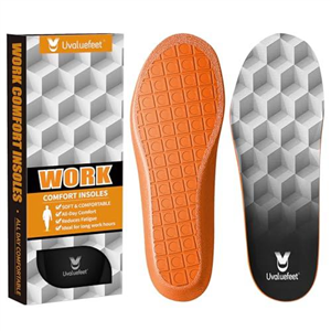 Uvaluefeet Work Boot Insoles for Men & Women - Memory Foam Cushion, Anti-Fatigue, Foot Pain Relief, All-Day Comfort, Fits Work Boots - Size D (UK 7.5-9)-28.6CM