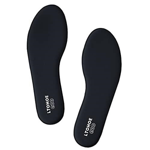 Memory Foam Insoles for Men and Women, Cushioned Shoe Insoles for Running Shoes, Trainers, Work Boots and Walking Shoes, Shock Absorbing Foot Pain Relief Comfort Inner Soles 8mm Men Black 11 UK