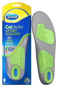 Scholl GelActiv Sport Insoles For Women, Pressure Support insoles for Running and Sports with GelActiv and Freshsheet Odour protection technology, UK Shoe Size 3.5 - 7.5, 1 Pair