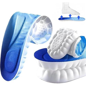 4d Memory Foam Insoles Men, Cloudy Insoles for Men & Women, Memory Foam Gel Shock Absorbing Plantar Fasciitis Arch Support Insoles for Work Boots Men, Shoe Inserts Insoles for Hiking & More (UK 4-6)