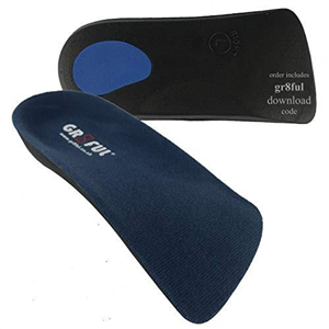 gr8ful® Orthotic Insoles for Plantar Fasciitis / Achilles Tendonitis | 1 pair | 3/4 length | Arch Support for Over Pronation & Flat Feet - Reduce Heel, Knee & Back Pain | Men Women Kids Running M