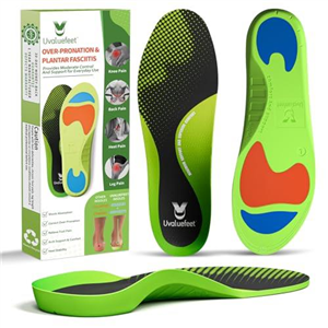 Uvaluefeet Plantar Fasciitis Arch Support Orthopedic Insoles for Women Men, Shoe Insert for Metatarsal,Over Pronation,Flat Feet,Heel Pain-XL