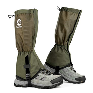 Pasanava Footwear Gaiters Waterproof and Adjustable Snow Boot Gaiters One Size for Hiking,Walking,Hunting,Backpacking and Outdoor Climbing for Men and Women Green