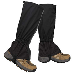 YMWALK Leg Gaiters Hiking Gaiters Snow Gaiters,Waterproof Windproof Lightweight and Adjustable Leg Cover Durable Gaiters for Walking,Hiking,Skiing,Climbing,Hunting,Camping,Mountain Snow (Black)