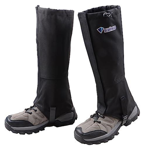 Azarxis Hiking Leg Gaiters Snow Leggings Gaiter for Men Women Ladies Waterproof Lightweight Durable Breathable for Walking Mountain Climbing Cycling Gardening Outdoor Research (Black, M)