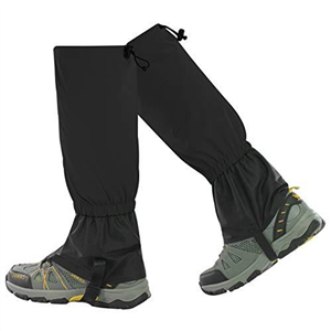 TourKing Hiking Gaiters Lightweight Leg Gaiters Snow Boots Waterproof Windproof Durable Leg Cover Protect for Hiking, Skiing, Walking, Climbing (Black)