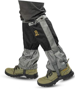 Hmseng Hiking Gaiters, Leg Gaiters for Men Women. 600D Oxford Lightweight Durable Snow Gaiters with Waterproof Zipper or Mountain Snow, Hiking, Skiing, Walking, Climbing, Hunting-Black