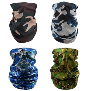 TRKETK 4 Pcs Multifunctional Headwear, Face Mask for Men &Women Multifunctional Balaclavas Windproof Neck Gaiter Scarf Snoods for Men Face Covering Wide Headscarves for Yoga Running Cycling