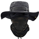 ehsbuy Fishing Hats for Men Women with Cooling Neck Gaiter Wide Brim Camo Hat Face Scarf Camouflage Military Army Hat Bucket Sun Hats Hunting Mesh Beach Cap Neck Tube