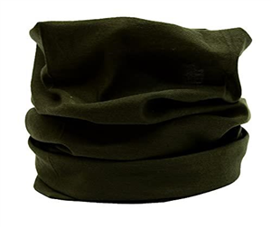 Unisex Seamless Multifunctional Headwear Bandana Scarf - Elastic Tube Magic Headband Gaiter Balaclava Snood Face Covering Mask UV Residence for Yoga Running Hiking Cycling (Army Green)