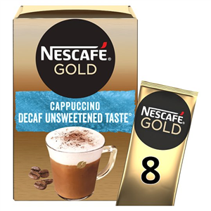 Nescafe Decaffeinated Cappuccino Unsweetened Coffee 8 Sachets 120G
