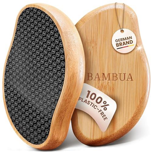 BAMBUA Foot File - (100% Anti-Callus Effect) Pedicure Foot Files for Hard Skin Remover Foot Scrub - Effective Foot Scraper - Callus Remover for Feet - Pumice Stone for Feet - Foot Scrubber (Black)