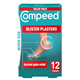Compeed Mixed Size Blister Plasters, 12 Hydrocolloid Plasters, Foot Treatment, Heal Fast, 100% Plastic Free Carton Pack