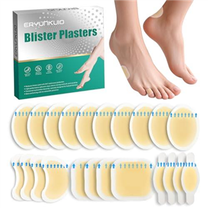 22Pcs Blister Plasters for Feet, Hydrocolloid Plasters Blister, Waterproof Cushion Pads Gel Blister Guard Pads Waterproof for Heel, Toe, Guard Skin for Feet Heel