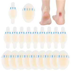 iLamvie 20 Pcs Anti Blister Stick,Blister Plasters,Hydrocolloid Foot Bandages Foot Blister Pads for Forefoot, Fingers,Toes,Heel Blister Prevention