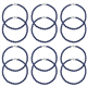 XIHIRCD 12pcs Boot Straps, Elastic Boot Bands Trouser Legs Ties with Metal Hooks Shoelaces Army Leg Straps for Outdoor Activities Women Men (Navy Blue)