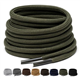 Puzeam Work Boot Laces 2 Pairs 4mm Round Heavy Duty Shoes Laces for Outdoor Hiking Boots,Strong Shoelaces for Trainers Army Green 140