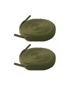 OWITER 2 Pairs Shoe Laces,Coloured Laces 8mm Wide 120cm/47in Length Converse High Top Football Boot Laces for Men Women Adults Kids laces For Trainers (Army green)