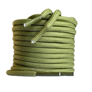 [2 PAIRS] Oval Round Shoe laces, 5mm wide, Soft Trainer Lace, Sneaker Lace, Polyester Knit, Sports, Casual, Hiking, Mountaineering, Walking, Running (Light Army Green, 120cm/47inch)