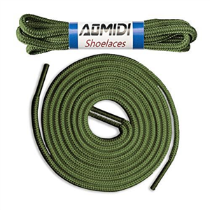 AOMIDI Shoelaces Round Athletic Shoes Lace for Shoe and Boot Laces Shoelaces Replacements (76 cm, Army Green)
