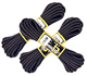 Extra long Black Boot Laces Pack of Three Pair Extra Strong Braided 210cm 82" Long