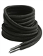 VSUDO 130 cm Round Black Boot Laces, 4mm Diameter Shoe Laces for Boots, Heavy Duty Outdoor Work & Hiking Shoelaces for Men or Women (1 Pair-Black-130cm)