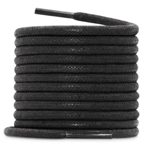 WEGOODZF Round Waxed Cotton Shoelaces: 3.5mm Thick 80CM Long Black Wax Shoe Laces Multi Coloured Replacement Shoelace 2 Pairs for Men Women Kids