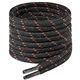 7STROBBS 2 PAIRS Strong Work Laces, Heavy Duty Round Shoelaces for Walking, Trainers, Hiking, Safety Boots, Thick Shoe Lace Black Brown 100CM