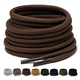 Puzeam Work Boot Laces 2 Pairs 4mm Round Heavy Duty Shoes Laces for Outdoor Hiking Boots,Strong Shoelaces for Trainers Brown 120