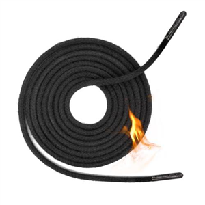 UamGlsob 5/32"(4mm) Kevlar Boot Laces with Metal Tips, Unbreakable Heavy Duty Aramid Fibers Shoelaces Replacement For Steel Toe Shoes Firefighting Logging Welder Boots (Black Upgraded, 63"/160cm)